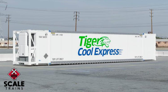 Scaletrains Operator HO CIMC 53'Reefer Container With Sound, Tiger Cool Express #560251