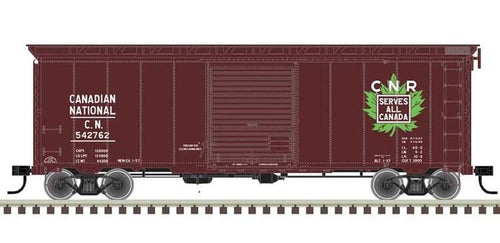 Atlas Master Line HO 40' Postwar Boxcar with 8' Door - Canadian National #542762