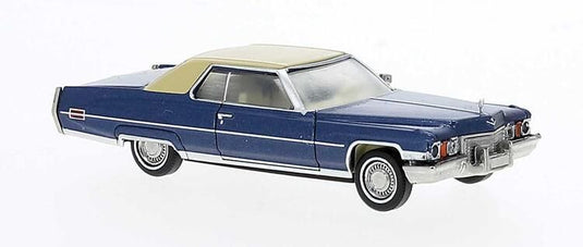 Brekina HO 1972 Cadillac Coupe de Ville - Blue, Beige