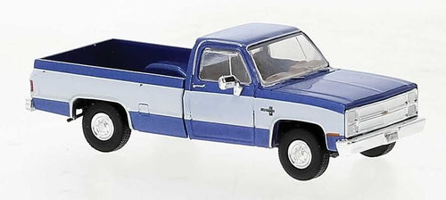 Brekina HO 1981 GMC Sierra Grande Pickup Truck - Blue, White