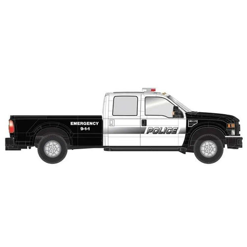 Atlas HO Ford F-350 Crew-Cab Pickup Truck - Police (black, white)
