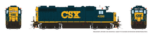 Rapido Trains HO EMD GP39 (DC/DCC/Sound): CSX (YN3 Scheme)