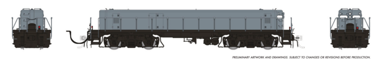Rapido Trains HO EMD/Huntington Slug (DC/DCC/Sound): Grey, Unlettered ...
