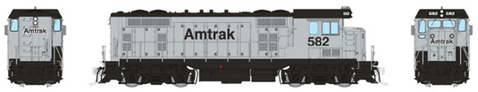 Rapido Trains HO ATSF CF7 w/ Square Cab (DC/DCC/Sound): Amtrak (Silver Non-revenue)