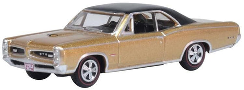 Oxford Diecast HO 1966 Pontiac GTO - Martinique Bronze, Black