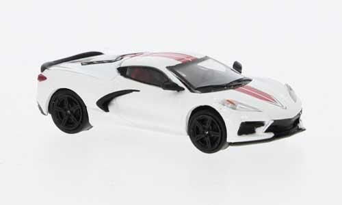 Brekina HO 2020 Chevrolet Corvette (C8) Stingray - White, Red, Black