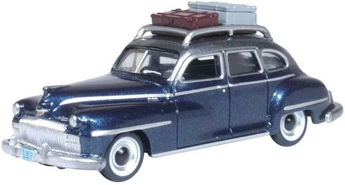 Oxford Diecast HO 1946-1948 Desoto Suburban Sedan - Butterfly Blue, Crystal Gray