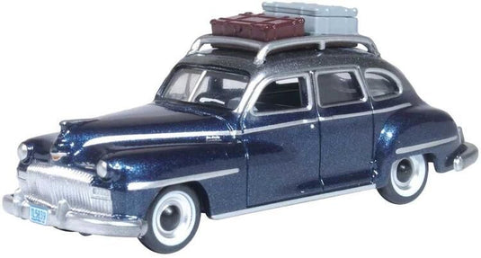 Oxford Diecast HO 1946-1948 Desoto Suburban Sedan - Butterfly Blue, Crystal Gray