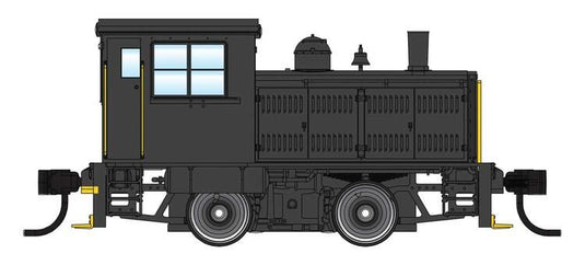 Walthers Mainline HO Plymouth ML-8 Industrial Switcher - DCC only - Black with Yellow Stripes