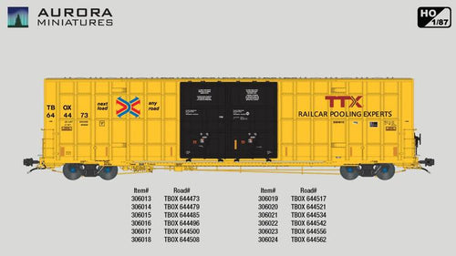 Aurora HO Scale Greenbrier 7550 60' Plate F Boxcar - TBOX #644517