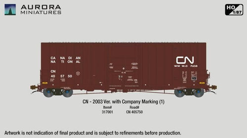 Aurora HO Scale Transcona Shops 50' Plate F Boxcar - (2003 Version w/ Dots) - CN #405769