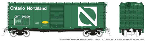 Rapido Trains HO 1937 AAR 40' Boxcar - Ontario Northland (Progressive Scheme)