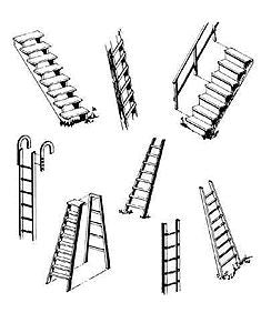 Central Valley HO Steps & Ladders pkg(4)