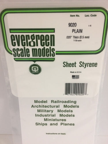 Evergreen Evergreen Styrene Sheet .020