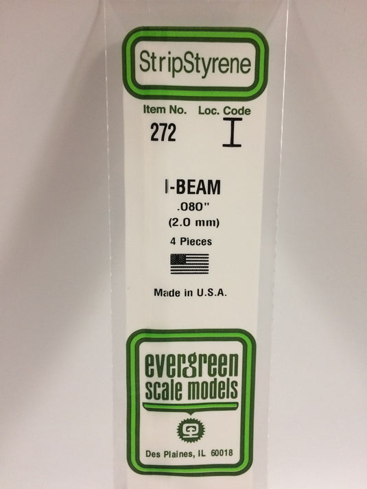 Evergreen Styrene I-Beam .080"