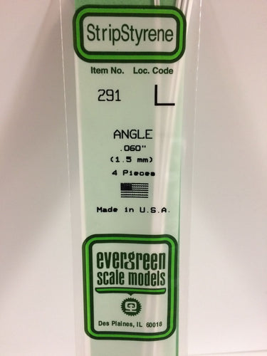 Evergreen Styrene L-Angle .060