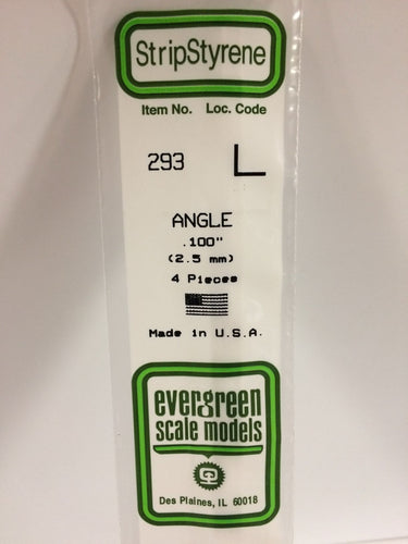 Evergreen Styrene L-Angle .100