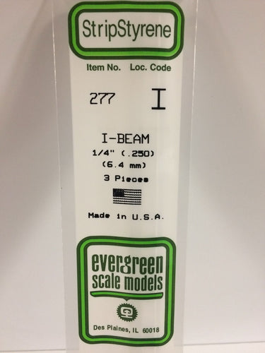 Evergreen Styrene I Beam 1/4