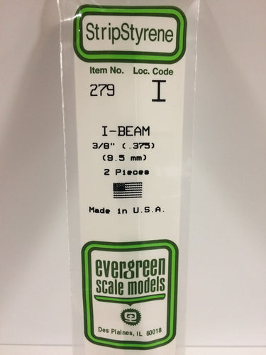 Evergreen Styrene I Beam 3/8