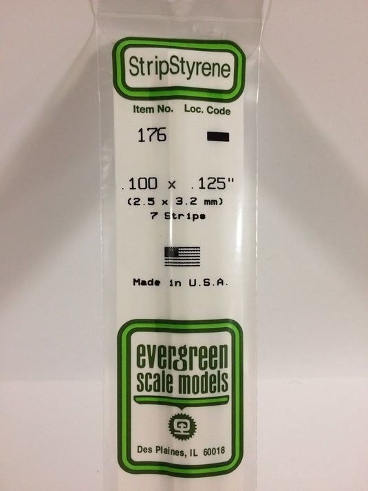 Evergreen Bande de styrène – .100″, .125″ (269-176)