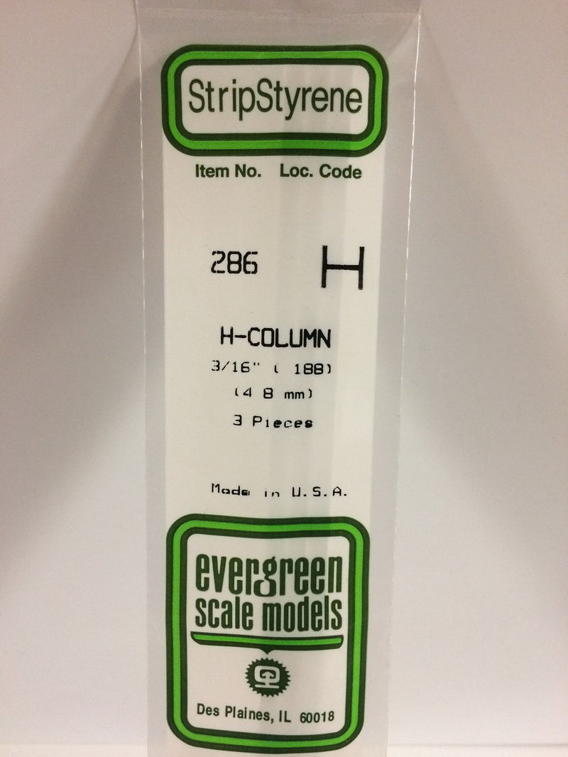 Load image into Gallery viewer, Evergreen Profilé en H de styrène – .188″ (269-286)
