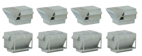 Walthers Cornerstone HO HVAC Units - Kit - 4 Each of 2 Styles of Rooftop Air Conditioners