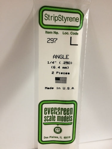 Evergreen Styrene L-Angle 1/4