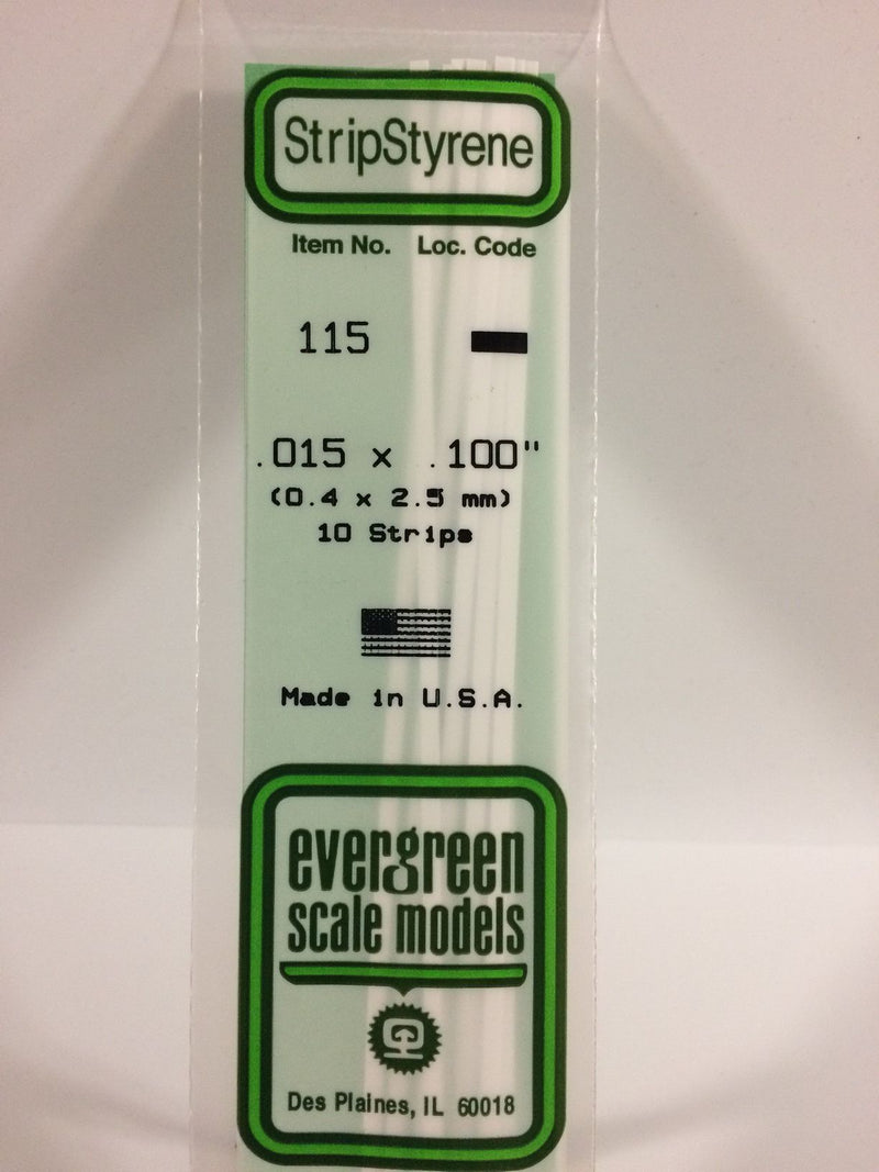 Load image into Gallery viewer, Evergreen Bande de styrène – .015″, .100″ (269-115)
