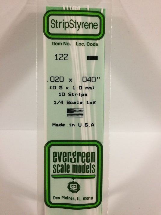 Evergreen Styrene Strip .020"x.040"