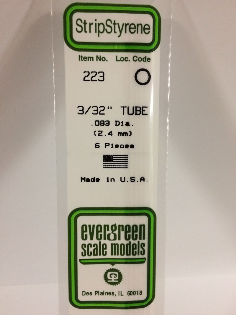 Load image into Gallery viewer, Evergreen Tube rond de styrène – 3/32″ (.094″) (269-223)
