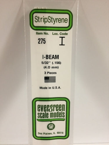 Evergreen Styrene I-Beam 5/32