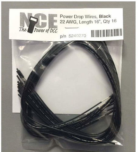 NCE 22 AWG Power Drop Wires Black 16