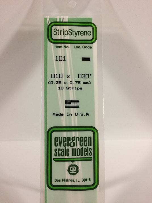 Evergreen Bande de styrène – .010″, .030″ (269-101)