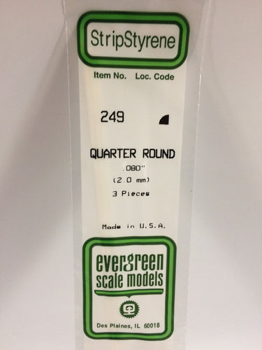Evergreen Styrene Quarter Round .080
