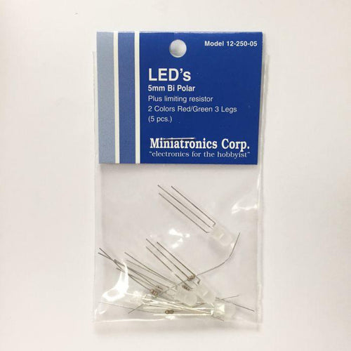 Miniatronics Bi Polar Red/Green 3mm LED 5pcs.