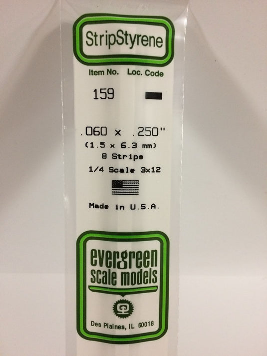 Evergreen Styrene Strip .060"x.250"