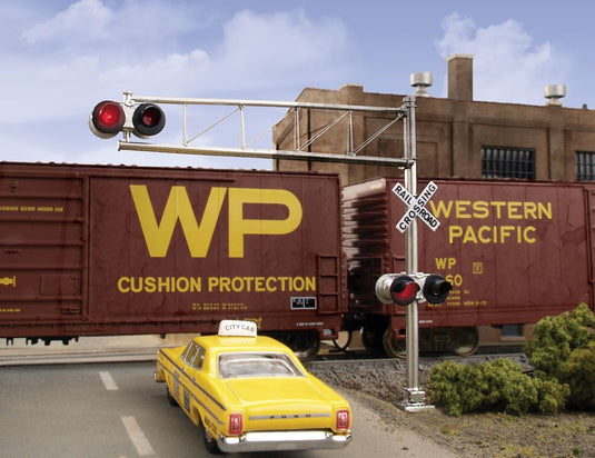 Walthers SceneMaster HO Post-1960s Cantilever Grade Crossing Signal - Single-Lane