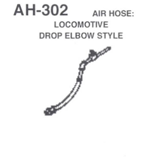 Details West HO Air Hose pkg(2) - Locomotive - Drop Elbow Style