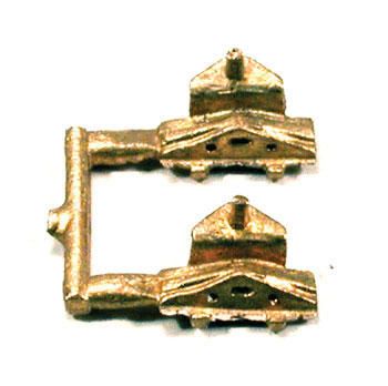 Cal Scale HO Rerail Frog in Bracket -- Bottom Mount pkg(2)