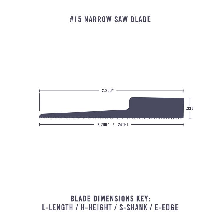Load image into Gallery viewer, Excel #15 Narrow Saw Blades - 5 Pack
