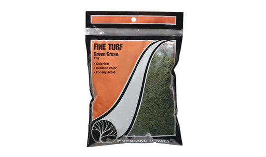Woodland Scenics Fine Turf T45 18 cu in 295 cu cm Green Grass