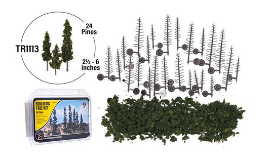 Woodland Scenics Realistic Trees Kits - Pines Forest Green - 2-1/2 to 6