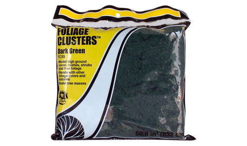 Woodland Scenics Foliage Clusters(TM) - 45 Cubic Inches 737 Cubic cm Dark Green