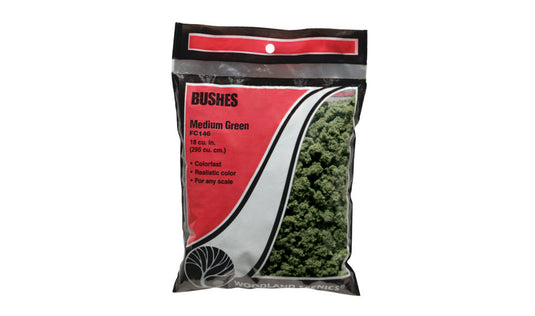Woodland Scenics Bushes Medium Green 18 cu.in.