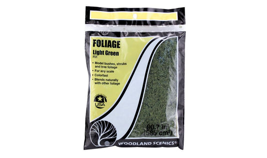 Woodland Scenics Foliage 72 Sq. Inches 464 Sq. cm Light Green