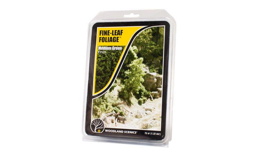 Woodland Scenics Fine Leaf Foliage - Medium Green - 75 in3 (1.22 dm3)