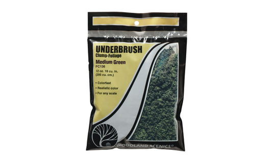 Woodland Scenics Underbrush Clump-Foliage - 18 Cu. In. 295 Cu cm. Medium Green