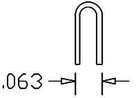 Cal Scale HO U Bolts  pkg 20 (.012 Wire) - Small