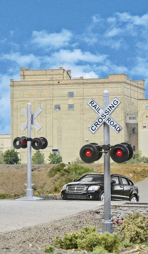 Walthers SceneMaster Crossing Flashers - Set of 2 Working Signals (Use with Crossing Signal Controller)