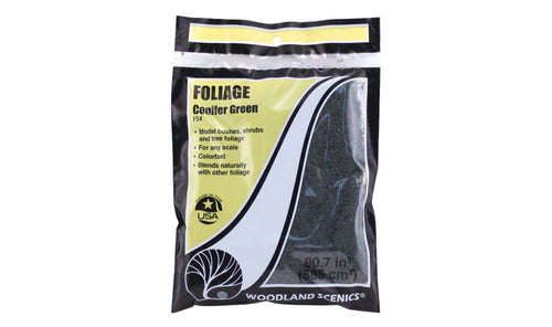 Woodland Scenics Foliage 72 Sq. Inches 464 Sq. cm Conifer Green